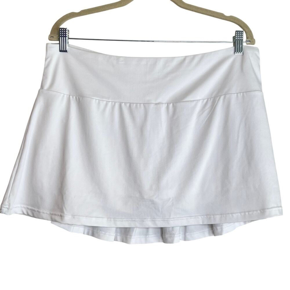 Zyia Active Womens Skort Size XXL White Pleated Back Pickleball Golf